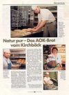 Zeitungsnotiz zum AOK-Brot